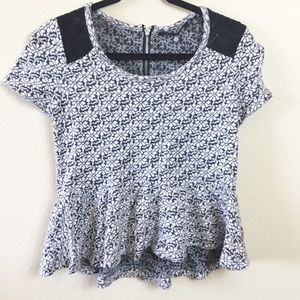 Anthropologie Knitted And Knotted Peplum Medium